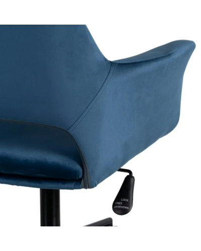 SILLA RUEDAS AZUL TERCIOPELO 61 X 66 X 82 CM | Sillas y Taburetes |    MATERIAL TERCIOPELO  MODELO RUEDAS  TEMPORADA PROMO  C...