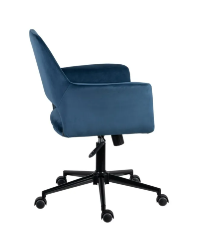 SILLA RUEDAS AZUL TERCIOPELO 61 X 66 X 82 CM | Sillas y Taburetes |    MATERIAL TERCIOPELO  MODELO RUEDAS  TEMPORADA PROMO  C...