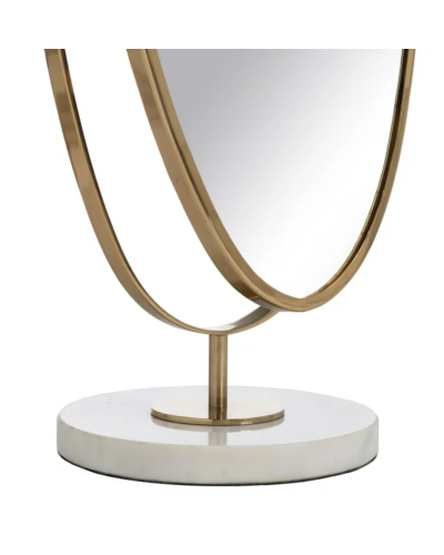 ESPEJO VESTIDOR ORO-BLANCO METAL-MÁRMOL 52 X 30 X 153 CM | Espejos |    MATERIAL METAL-MÁRMOL  TEMPORADA PROMO  COLOR ORO-BLA...