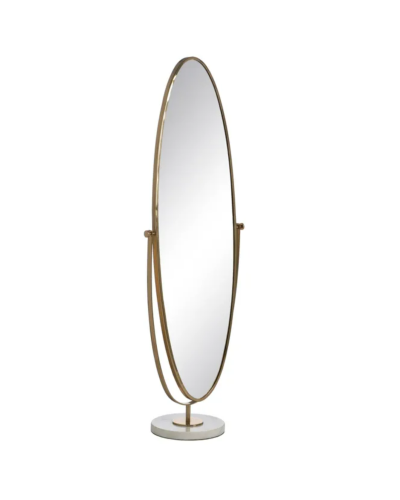 ESPEJO VESTIDOR ORO-BLANCO METAL-MÁRMOL 52 X 30 X 153 CM | Espejos |    MATERIAL METAL-MÁRMOL  TEMPORADA PROMO  COLOR ORO-BLA...