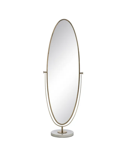 ESPEJO VESTIDOR ORO-BLANCO METAL-MÁRMOL 52 X 30 X 153 CM | Espejos |    MATERIAL METAL-MÁRMOL  TEMPORADA PROMO  COLOR ORO-BLA...