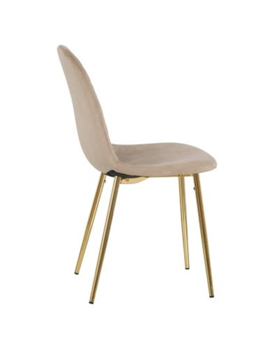 SILLA TERCIOPELO TAUPE SALÓN 45 X 47 X 84,50 CM | Sillas y Taburetes |    MATERIAL TEJIDO-METAL  MODELO TERCIOPELO  TEMPORADA...