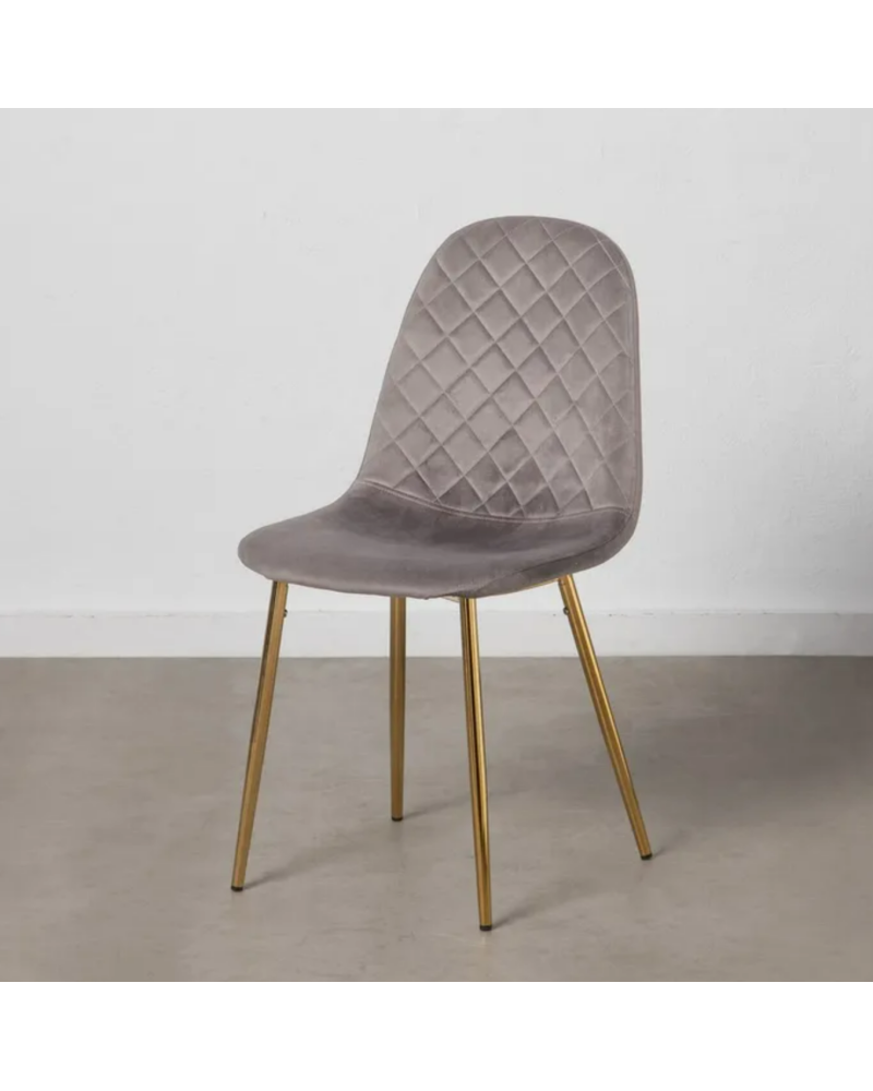 SILLA TERCIOPELO GRIS SALÓN 45 X 47 X 84,50 CM | Sillas y Taburetes |    MATERIAL TEJIDO-METAL  MODELO TERCIOPELO  TEMPORADA ...