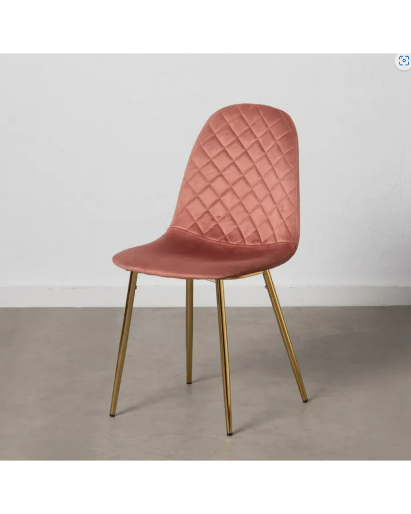 SILLA TERCIOPELO ROSA SALÓN 45 X 47 X 84,50 CM | Sillas y Taburetes |    MATERIAL TEJIDO-METAL  MODELO TERCIOPELO  TEMPORADA ...