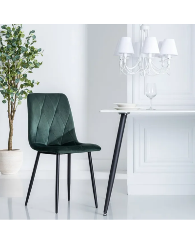 SILLA VERDE OSCURO METAL SALÓN 45 X 51 X 88,50 CM | Sillas y Taburetes |    MATERIAL METAL  TEMPORADA PROMO  COLOR VERDE OSCU...