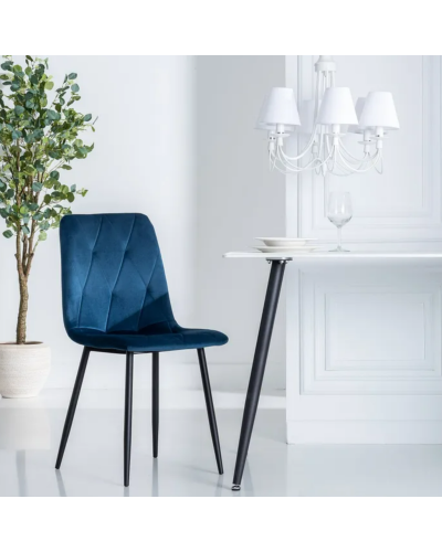 SILLA AZUL OSCURO METAL SALÓN 45 X 51 X 88,50 CM | Sillas y Taburetes |    MATERIAL METAL  TEMPORADA PROMO  COLOR AZUL OSCURO...