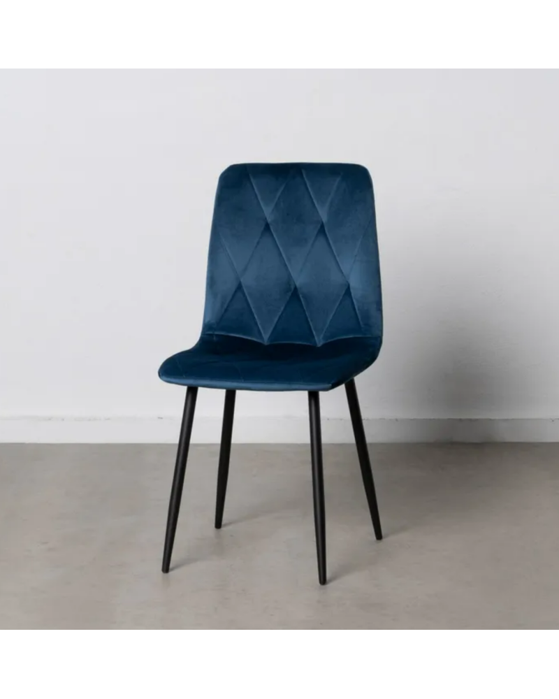 SILLA AZUL OSCURO METAL SALÓN 45 X 51 X 88,50 CM | Sillas y Taburetes |    MATERIAL METAL  TEMPORADA PROMO  COLOR AZUL OSCURO...