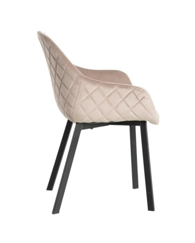 SILLA TAUPE TEJIDO-METAL SALÓN 57,50 X 53 X 84,50 CM | Sillas y Taburetes |    MATERIAL TEJIDO-METAL  TEMPORADA CATÁLOGO  COL...