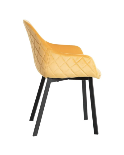 SILLA MOSTAZA TEJIDO-METAL SALÓN 57,50 X 53 X 84,50 CM | Sillas y Taburetes |    MATERIAL TEJIDO-METAL  TEMPORADA CATÁLOGO  C...