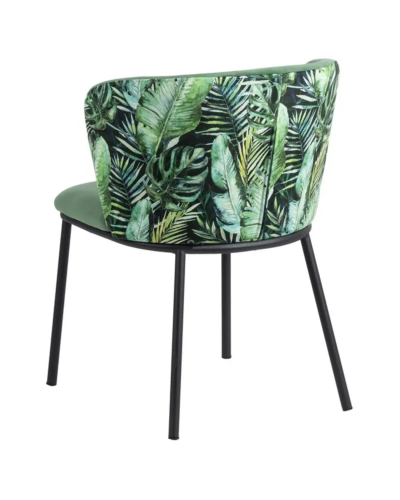 SILLA HOJAS VERDE TEJIDO-METAL SALÓN 58 X 52 X 77 CM | Sillas y Taburetes |      MATERIAL TEJIDO-METAL  MODELO HOJAS  TEMPORA...