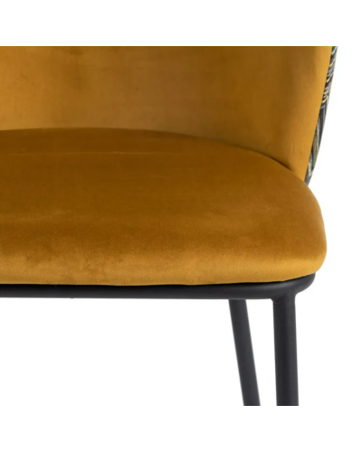 SILLA GEOMÉTRICO MOSTAZA TEJIDO-METAL SALÓN 58 X 52 X 77 CM | Sillas y Taburetes |      MATERIAL TEJIDO-METAL  MODELO HOJAS  ...