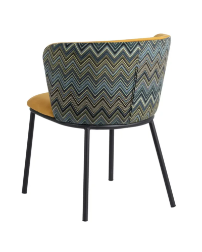 SILLA GEOMÉTRICO MOSTAZA TEJIDO-METAL SALÓN 58 X 52 X 77 CM | Sillas y Taburetes |      MATERIAL TEJIDO-METAL  MODELO HOJAS  ...