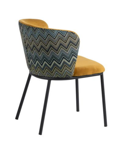 SILLA GEOMÉTRICO MOSTAZA TEJIDO-METAL SALÓN 58 X 52 X 77 CM | Sillas y Taburetes |      MATERIAL TEJIDO-METAL  MODELO HOJAS  ...