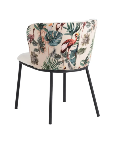 SILLA PAVO REAL BEIGE TEJIDO-METAL SALÓN 58 X 52 X 77 CM | Sillas y Taburetes |      MATERIAL TEJIDO-METAL  MODELO HOJAS  TEM...