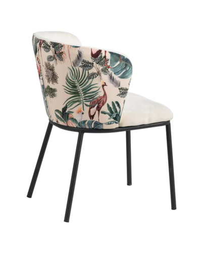 SILLA PAVO REAL BEIGE TEJIDO-METAL SALÓN 58 X 52 X 77 CM | Sillas y Taburetes |      MATERIAL TEJIDO-METAL  MODELO HOJAS  TEM...