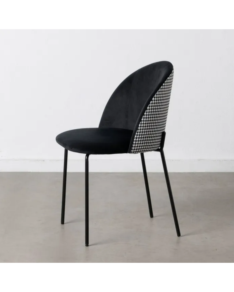 SILLA NEGRO TEJIDO-METAL SALÓN 54 X 50,50 X 79,50 CM | Sillas y Taburetes |    MATERIAL TEJIDO-METAL  TEMPORADA PROMO  COLOR ...