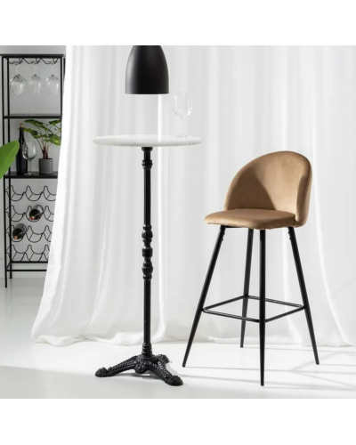 TABURETE ALTO MARRÓN TEJIDO-METAL SALÓN 40,20 X 48,20 X 102 | Sillas y Taburetes |    MATERIAL TEJIDO-METAL  MODELO ALTO  TEM...